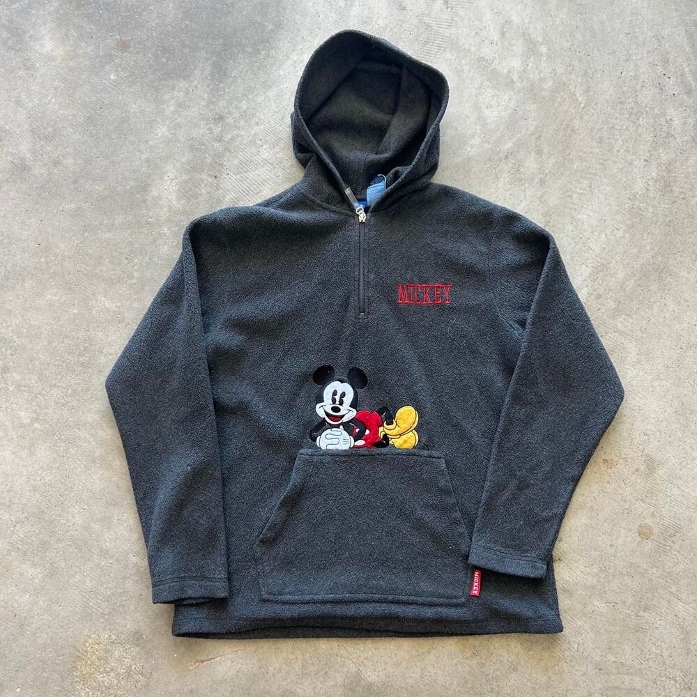 Disney Men's Grey and Black Hoodie